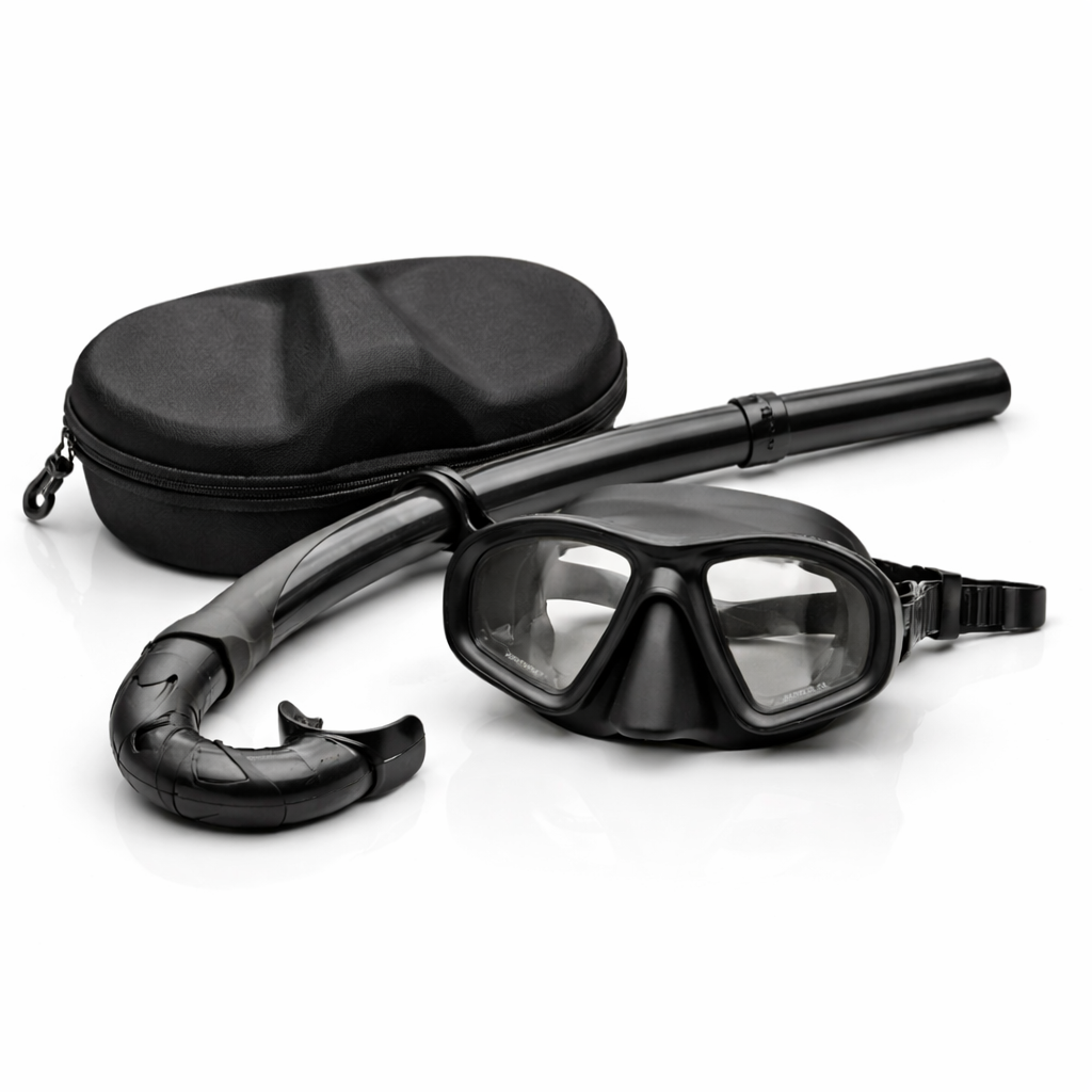 All-in-One Travel Snorkel Kit – Anti-Fog Mask, Foldable Snorkel & Carry Case